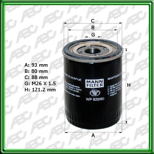 Filtro de ACEITE - ISUZU - MAZDA - SUZUKI - CHEVROLET