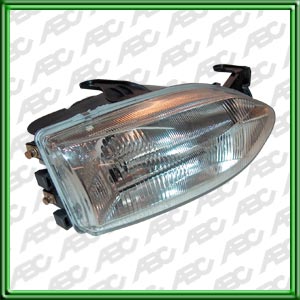 OPTICA LINEA AUTO FIAT PALIO 97 / SIENA 97 IZQUIERDO - Faro asimetrico halogeno con luz de posicion - Mando manual. Para lamparas H4. Caja x 4 unid.