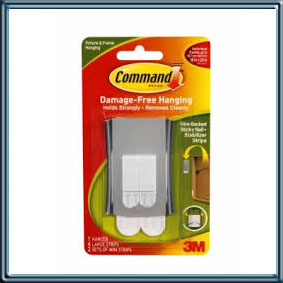 GANCHOS COMMAND AUTOADHESIVOS GANCHO + TIRAS GRANDES PARA CUADROS MODELO 17040SP X6