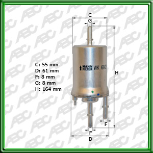 Filtro de COMBUSTIBLE - AUDI - SEAT - VW (VOLKSWAGEN)