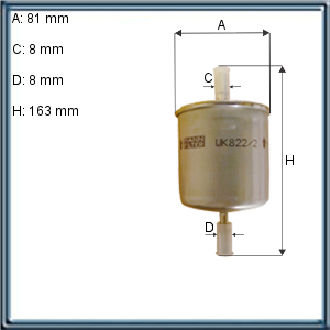 FILTRO DE COMBUSTIBLE VOLVO (UE2)