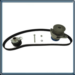 KIT DE DISTRIBUCION CON BOMBA DE AGUA. SEGMENTO LIVIANO VOLKSWAGEN FOX - GOL TREND - SURAN - MOTORES 1.6. APLICACIÃN: MOTOR. UBICACIÃN: TENSOR DE CORREA - KIT VKM1106+135STP8M190H+VKPC81210A.