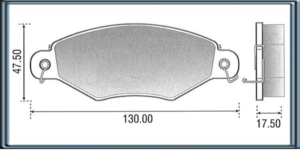 PASTILLA DE FRENO DELANTERA PARA CITROEN BERLINGO/ XANTIA/ XSARA/ PEUGEOT 206/ 207/ KANGOO