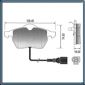 PASTILLA DE FRENO CERAMICA AUDI A3 1.8I T (98Â») / A3 QUATTRO / TT 1.8T (99Â») Â¿ VOLKSWAGEN GOLF IV 1.8. 2.3. 2.8. 1.9 TDI / NEW BEETLE 1.8. 2.3. 3.2 (99Â») / BORA  1.8. 1.9. 2.0 (99Â»)