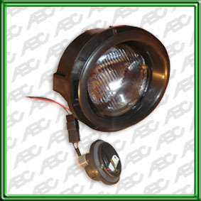 OPTICA LINEA AUTO RENAULT CLIO 00 -> / KANGOO 00 -> / TWINGO 00 -> IZQUIERDO - FARO AUXILIAR CON AROS DE SUJECION ASIMETRICO HALOGENO. CAJA X 4 UNID.