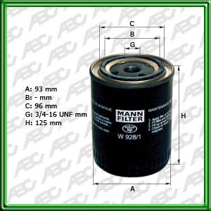 Filtro de ACEITE - FORD