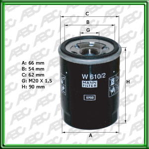 Filtro de ACEITE - KIA MOTORS - MAZDA