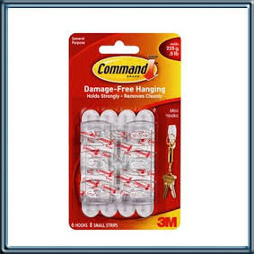 GANCHOS COMMAND AUTOADHESIVOS MINI LLAVES MODELO 17006SP X6