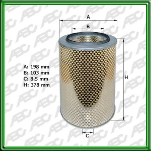 Filtro de AIRE Primario - ATLAS COPCO - BOMAG - CASE - CLARK - DEUTZ - EL DETALLE - FIAT AGRI  - FIAT ALLIS - FIAT IVECO - FORD - JOHN DEERE - KALMAR / KALMAR LMV - LIEBHERR - LINDE - MANCINI - MASSEY FERGUSON  - MERCEDES BENZ - PERKINS - POCLAIN -   VALM