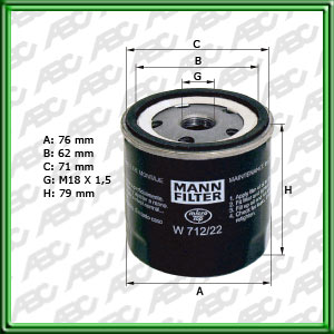Filtro de ACEITE - CHEVROLET - CHEVROLET EUROPE / DAEWOO (GM) - FIAT - GENERAL MOTORS - SAAB - SUZUKI - VAUXHALL