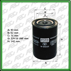 Filtro de ACEITE - NISSAN