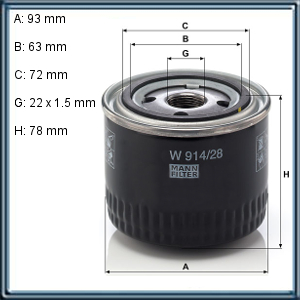 FILTRO DE ACEITE FIAT (UE8)