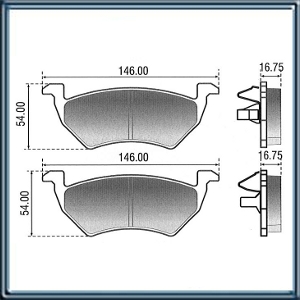 PASTILLA DE FRENO CERAMICA DELANTERA VOLKSWAGEN GOL 1.0. 1.6 - GOL TREND - SAVEIRO 1.0. 1.6 - VOYAGE 1.0. 1.6 (2012Â»)