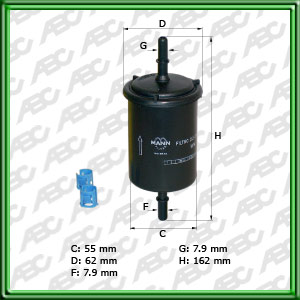 Filtro de COMBUSTIBLE - CHEVROLET - FIAT - GENERAL MOTORS - SUZUKI