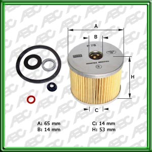Filtro de COMBUSTIBLE Primario - Secundario - GM CHEVROLET  - KALMAR / KALMAR LMV - PEUGEOT - RENAULT - ZANELLO