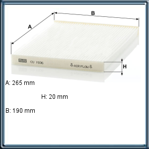 FILTRO DE AIRE PARA HABITACULO NISSAN (UE5)