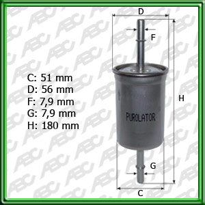 FILTRO DE COMBUSTIBLE FORD FOCUS LX / CLX 1.8I 16V / 2.0I 16V. FOCUS AMBIENT / EDGE 1.6 - EQUIVALENCIA: WK 512/1 - FRAM: G-8018