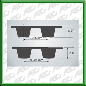 Correa Distribucion de (136) 136 dientes. (SHX) con dientes de un paso de 9.525mm una base de 6.07mm una altura de 2.59mm y un angulo de 40Â°.  (254) un ancho de 254 mm. (H) reforzada.