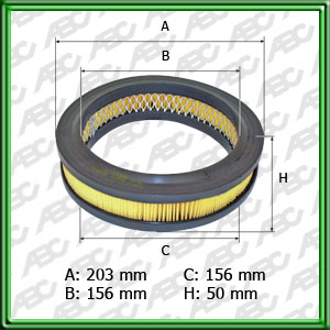 FILTRO DE AIRE FIAT 128 SUPER EUROPA 1.3. 147. BRIO. DUNA 1.3. SPAZIO 1.3. VIVACE. FIORINO PICK UP 1.3. 1.4 - EQUIVALENCIA: MANN: C 2120 - FRAM: CA-2718