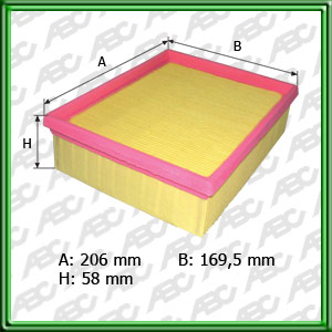 FILTRO DE AIRE PEUGEOT 206. 306. PARTNER // CITROÃN PICASSO (VARIOS) - EQUIVALENCIA: - MANN: C 2192 / C 2192/2 - FRAM: CA-8675 - SIN PREFILTRO