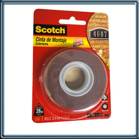 CINTA DE MONTAJE EXTRA RESISTENTE PARA EXTERIOR 25.4 X 1.52M RA 53475 EXTERIOR / TRANSPARENTE X 6 UNIDADES