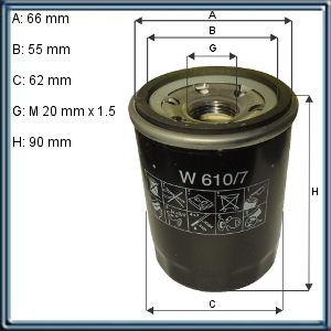 FILTRO DE ACEITE HYUNDAI (UE1)