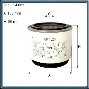 FILTRO DE COMBUSTIBLE VOLVO CAMIONES (UE6)