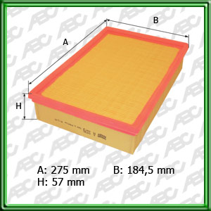 FILTRO DE AIRE SEAT CORDOBA 1.8I D. 1.9 TD. 1.9I TD. IBIZA  1.8I. 2.0I D.1.9 TD. II 1.8I 16V. II 1.9I TD. 2.0I 16V. 2.0I. CUPRA 2.0 16V. II 1.9 D. TOLEDO  1.8I. 2.0I. 1.9 TD. 1.6I D. 1.9. 1.9I TD. INCA 1.6 MPI. SKODA FELICIA 1.6I - 1.9: VOLKSWAGEN POLO  1