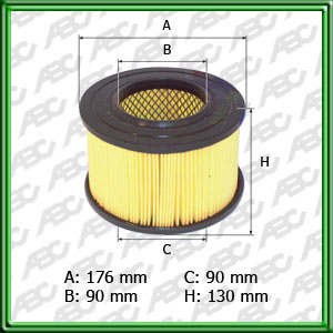 FILTRO DE AIRE RENAULT R19 1.7 CHAMADE 16V. 1.8I. 1.9. 1.9I. MEGANE F3R 2.0. SCENIC F8Q 2.0 4V. 2.0 MPIE 16V - EQUIVALENCIA: MANN: C 18 121 - FRAM: CA-5229