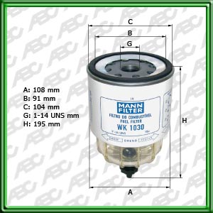 Filtro de COMBUSTIBLE - AGRALE-BUS - VW (VOLKSWAGEN)