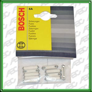 FUSIBLES REDONDOS (CERAMICOS) - Corriente: 8 Ã Color: Blanco Piezas: 10