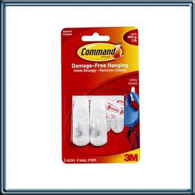 GANCHOS COMMAND AUTOADHESIVOS CHICOS 17002SP X6