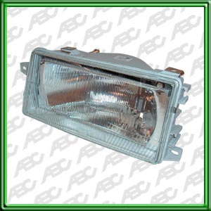 OPTICA LINEA AUTO FIAT DUNA 92 -> / UNO 92 -> IZQUIERDO - Faro asimetrico con luz de posicion. Para lamparas H4. Caja x 6 unid.