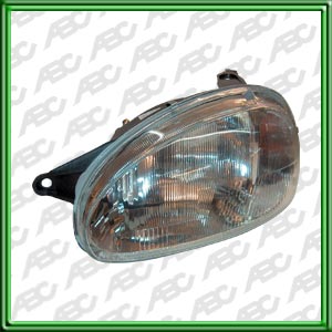 OPTICA LINEA AUTO RENAULT CLIO Fase III 96 DERECHO - Faro principal combinado con luz de giro. Mando Manual. Para lamparas H4. Caja x 4 unid.