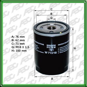 Filtro de ACEITE - CHEVROLET