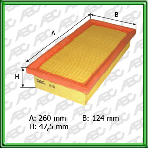 FILTRO DE AIRE FIAT  TIPO  1.6 16V Y 8V. 1.6 MPI - EQUIVALENCIA: MANN: C 2664 - FRAM: CA-5495