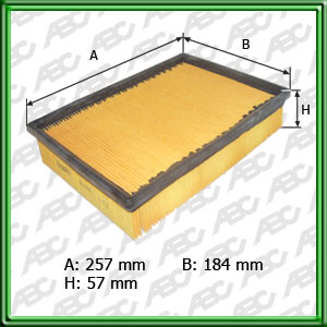 FILTRO DE AIRE FORD ESCORT ZETEC E 1.8 16V. ZETEC 1.8I 16V. ZETEC 1.6 16V. ENDURA 1.8 8V. KENT 1.8I 8V - EQUIVALENCIA: MANN: C 26138/1 - FRAM: CA-5357