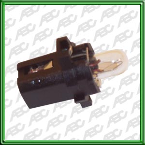 LAMPARA MINIATURA 12 VOLTS TABLEROS E INSTRUMENTOS (CASQUILLO DE VIDRIO) CON PORTA LAMPARA 1.2 WATTS B8.5d