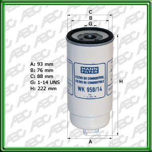 Filtro de COMBUSTIBLE - AGRALE-BUS - VW (VOLKSWAGEN)