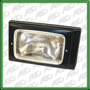 OPTICA LINEA BUSES - CAMIONES - COLECTIVOS SCANIA 112/ 113 - Faro halogeno con marco moldura y soporte. Para lamparas H4. Caja x 4 unid.