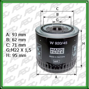 Filtro de ACEITE - FORD - MAZDA