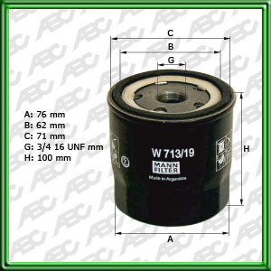 Filtro de ACEITE - FORD