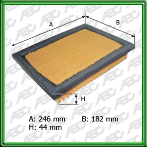 FILTRO DE AIRE FIAT DUNA 1.3I MOT. TIPO 1.6. DUNA SL WEEKEND MOT. TIPO IMP. DE BRASIL 1.6. FIORINO GNC 1.3 FIRE. UNO MILE FIRE 1.0 MPI 8V - EQUIVALENCIA: MANN: C 2496 - FRAM: CA-5325