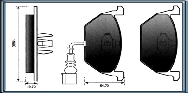 PASTILLAS DE FRENO PARA VW GOLF 1.6 / 2.0 8V - FOX 1.6 - POLO 1.6 (2000Â»)