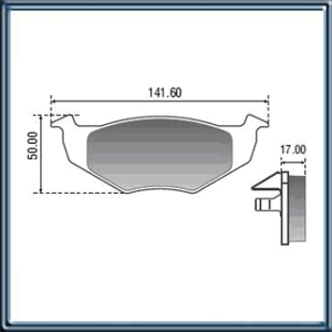 PASTILLA DE FRENO VOLKSWAGEN VOYAGE / TREND 1.6 (04Â»11) - GOL 1.0. 1.6 (08Â»11)-SAVEIRO 1.0. 1.6 (08Â»11) ( DELANTERA )