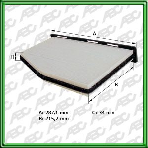 Filtro de FILTRO PARA CABINA - AUDI - CHRYSLER - SEAT - VW (VOLKSWAGEN)