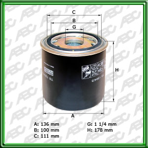 Filtro de DESECADOR DE FRENOS DE AIRE - SCANIA