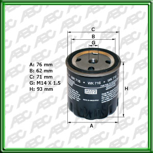 Filtro de COMBUSTIBLE - MERCEDES-BENZ (DAIMLER AG)