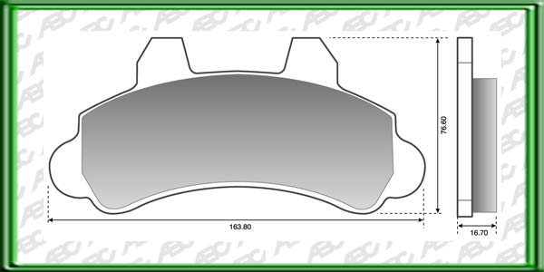 PASTILLAS DE FRENO FORD F-1000 AÃ±o: 97Â» Posicion: DELANTERO Caliper: BENDIX - Nuevo modelo // GENERAL MOTORS C20 NUEVO MODELO AÃ±o: 97Â» Posicion: DELANTERO Caliper: BENDIX // Dimensiones: Alto: 76.60 Largo: 163.80 Espesor: 16.70
