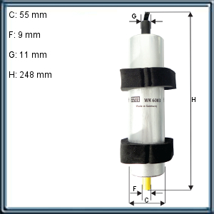FILTRO DE COMBUSTIBLE AUDI (UE1)